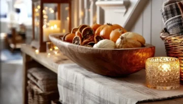 ¿Cómo decorar un recibidor usando un cuenco?