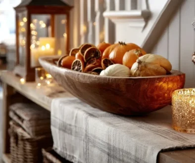 ¿Cómo decorar un recibidor usando un cuenco?